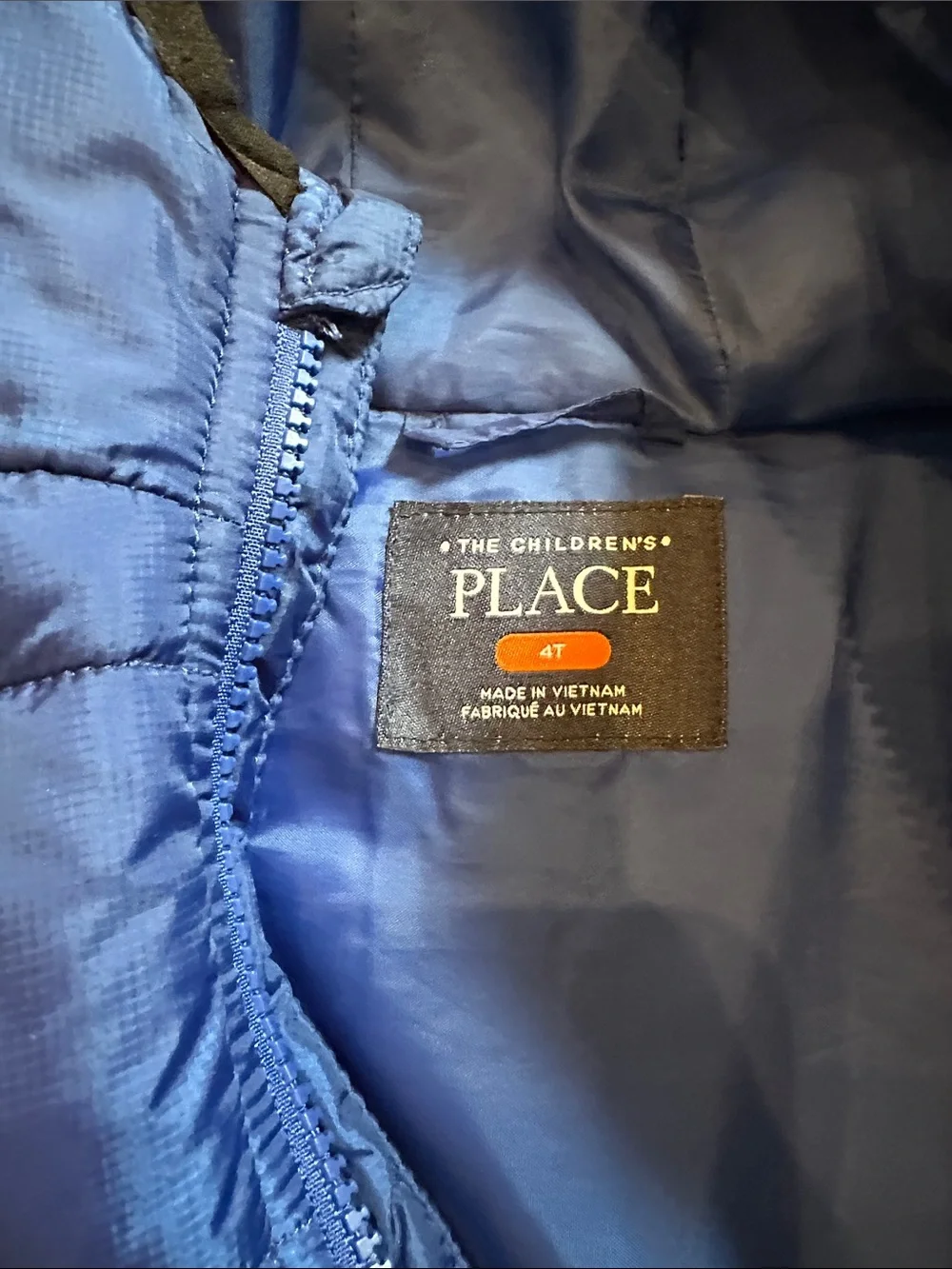The Children's Place Royal Blue Hooded Puffer Jacket